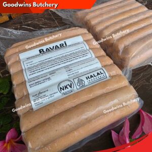 Sosis Hotdog BAVARI SAUSAGE SKINLESS SMOKED WIENER 15CM 25PCS FROZEN