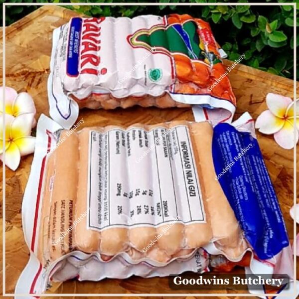 Sosis hotdog BAVARI WIENERS beef & chicken sausage frozen 5" 13cm 25pcs 1kg - Image 4