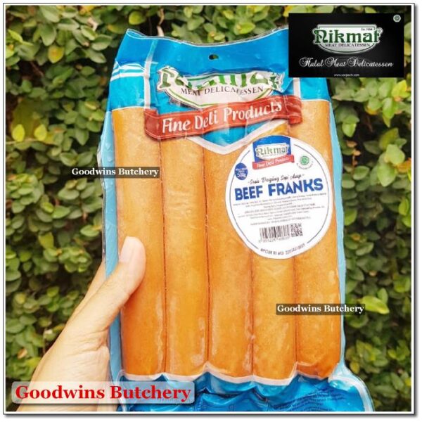 Sosis hotdog Nikmat BEEF AUSSIE BARBEQUE BBQ Soejasch Bali sausage frozen 6" 15cm 320g 4pcs - Image 21