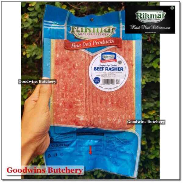 Sosis hotdog Nikmat BEEF AUSSIE BARBEQUE BBQ Soejasch Bali sausage frozen 6" 15cm 320g 4pcs - Image 14