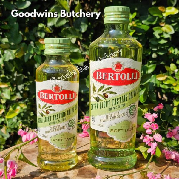 Bertolli olive oil EXTRA LIGHT SOFT TASTE minyak zaitun Italy 250 & 500ml