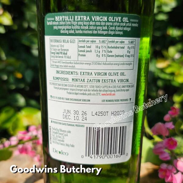 Bertolli olive oil EXTRA VIRGIN RICH TASTE minyak zaitun Italy 250 & 500ml - Image 3