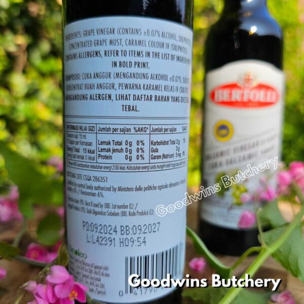 BALSAMIC VINEGAR Bertolli Italy cuka hitam 250ml - Image 5