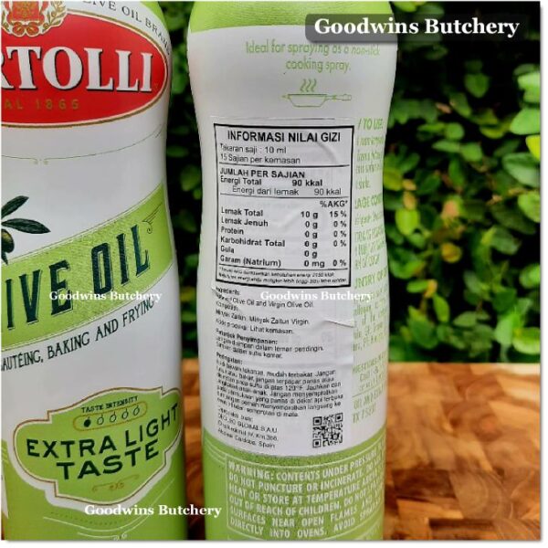 Bertolli olive oil EXTRA LIGHT SOFT TASTE minyak zaitun Italy 250 & 500ml - Image 18