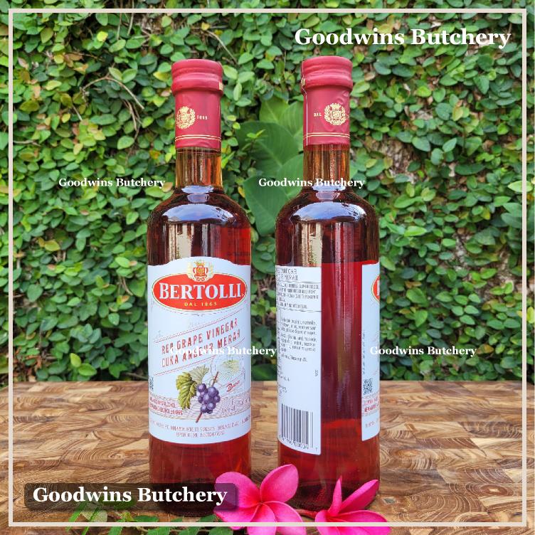 Bertolli RED GRAPE WINE VINEGAR cuka anggur masak merah Italy 500ml