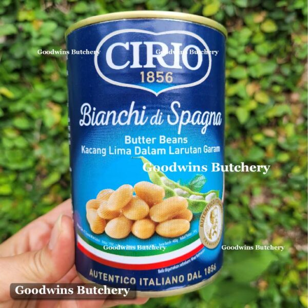 Cirio Italy BIANCHI DI SPAGNA butter beans kacang mentega 400g - Image 4