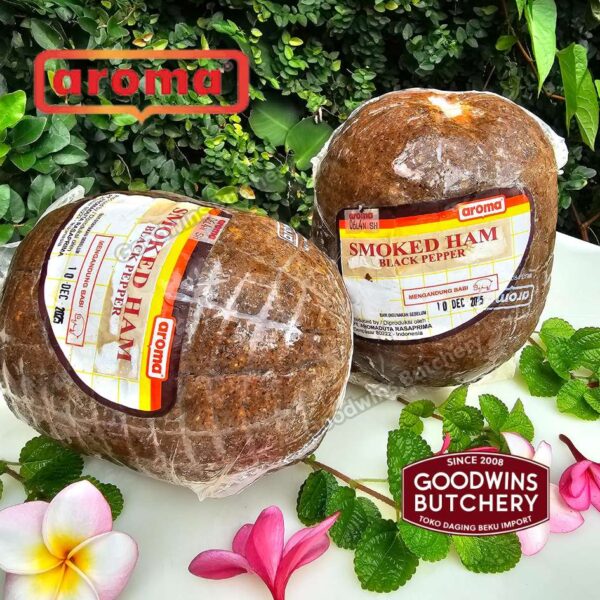 All pork SLICED HAM & SALAMI 250g frozen | Aroma & Mama's Bali | Cooked Danish Gammon Honey Loin Smoked Loin - Image 84