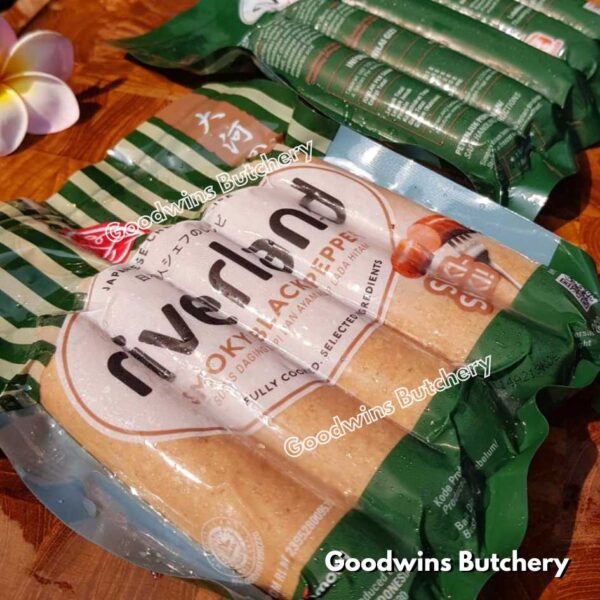 Sosis hotdog Riverland SMOKED CHEDDAR CHEESE KEJU frozen sausage 5" 13cm, 5pcs 360gr - Image 2