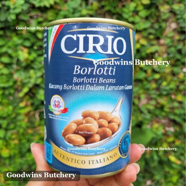 Cirio Italy BORLOTTI BEANS kacang import Italia borloti 410g - Image 3