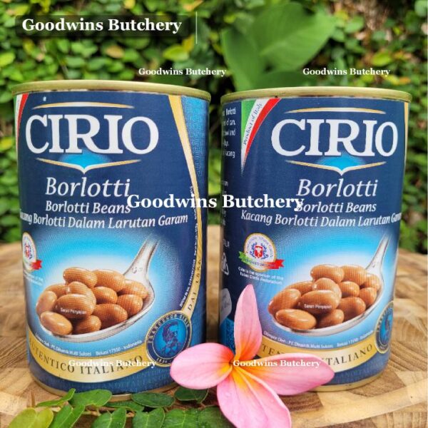 Cirio Italy BORLOTTI BEANS kacang import Italia borloti 410g