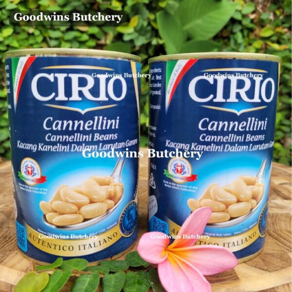 Cirio Italy CANNELLINI BEANS kacang kanelini kacang putih import Italia 400g