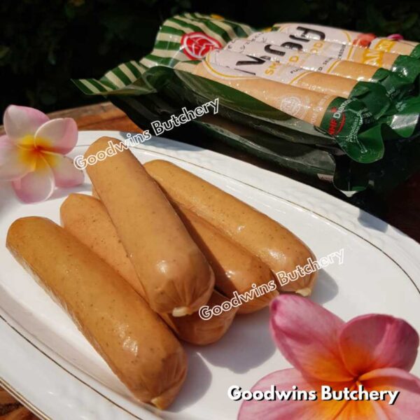 Sosis hotdog Riverland SMOKED CHEDDAR CHEESE KEJU frozen sausage 5" 13cm, 5pcs 360gr - Image 14