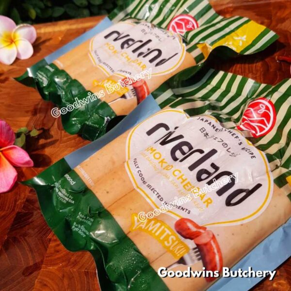 Sosis hotdog Riverland SMOKED CHEDDAR CHEESE KEJU frozen sausage 5" 13cm, 5pcs 360gr - Image 12
