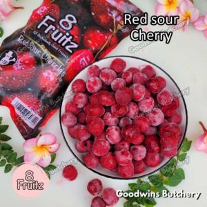 Frozen fruit IQF SOUR RED CHERRY 8Fruitz | buah beku import 8 Fruitz SOUR RED CHERRY 500g (Copy)