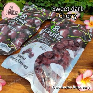 Frozen fruit IQF SWEET DARK CHERRY 8Fruitz | buah beku import 8 Fruitz SWEET DARK CHERRY 500g