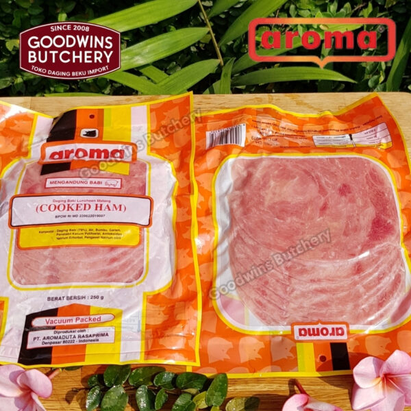 All pork SLICED HAM & SALAMI 250g frozen | Aroma & Mama's Bali | Cooked Danish Gammon Honey Loin Smoked Loin - Image 83