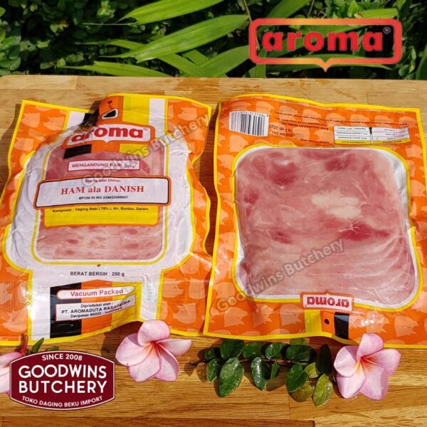 All pork SLICED HAM & SALAMI 250g frozen | Aroma & Mama's Bali | Cooked Danish Gammon Honey Loin Smoked Loin - Image 74
