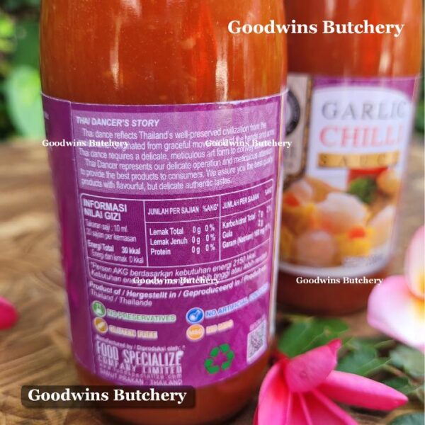 Thai Dancer GARLIC CHILI SAUCE Thailand saus sambal bawang putih 200ml - Image 5