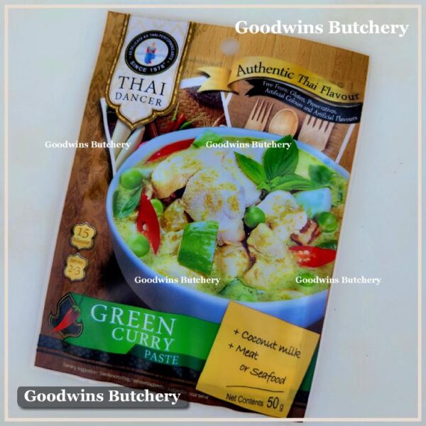 Thai Dancer GREEN CURRY PASTE Thailand bumbu gulai kari sachet 50g