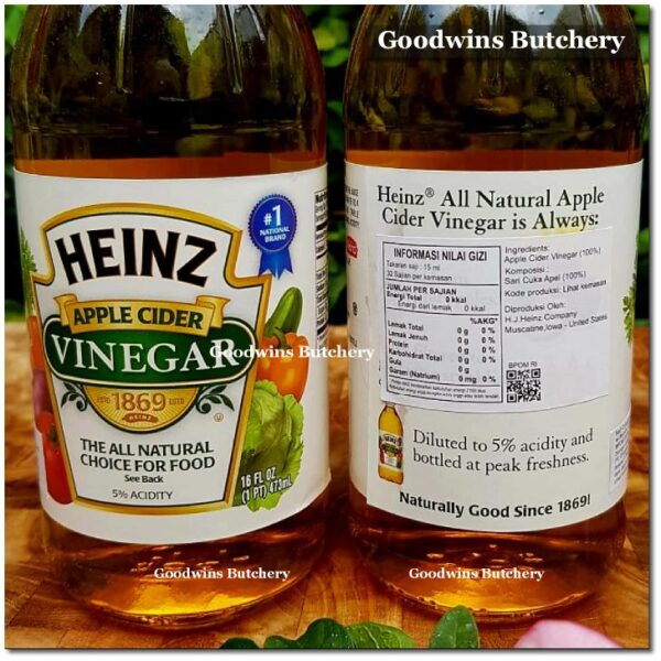 Heinz APPLE CIDER VINEGAR cuka apel USA 16fl.oz 473ml - Image 5