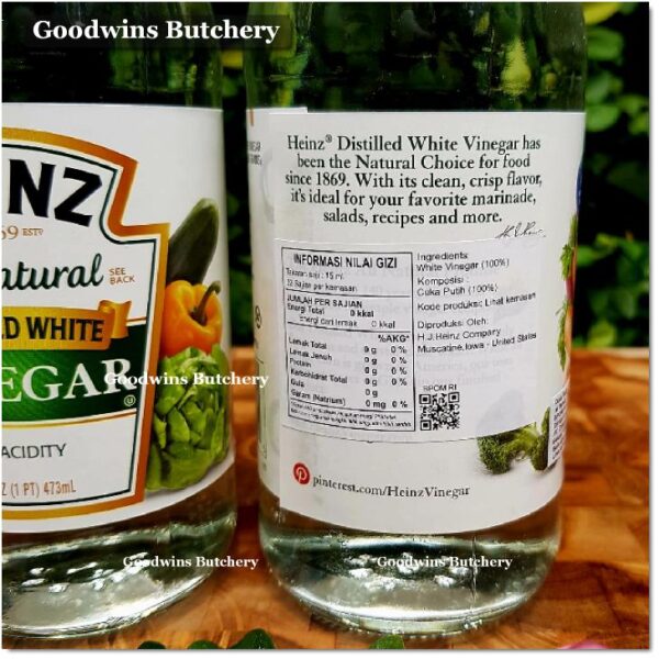 Heinz DISTILLED WHITE VINEGAR cuka putih USA 16fl.oz 473ml - Image 4