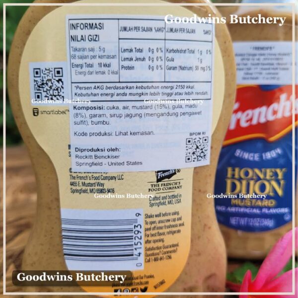 French's HONEY DIJON MUSTARD 12oz 340g USA squeeze bottle - Image 5