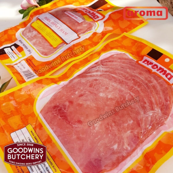All pork SLICED HAM & SALAMI 250g frozen | Aroma & Mama's Bali | Cooked Danish Gammon Honey Loin Smoked Loin - Image 54