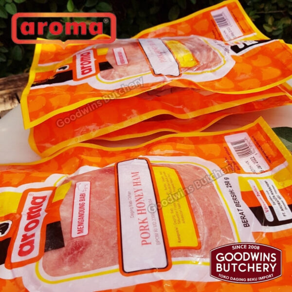 All pork SLICED HAM & SALAMI 250g frozen | Aroma & Mama's Bali | Cooked Danish Gammon Honey Loin Smoked Loin - Image 53