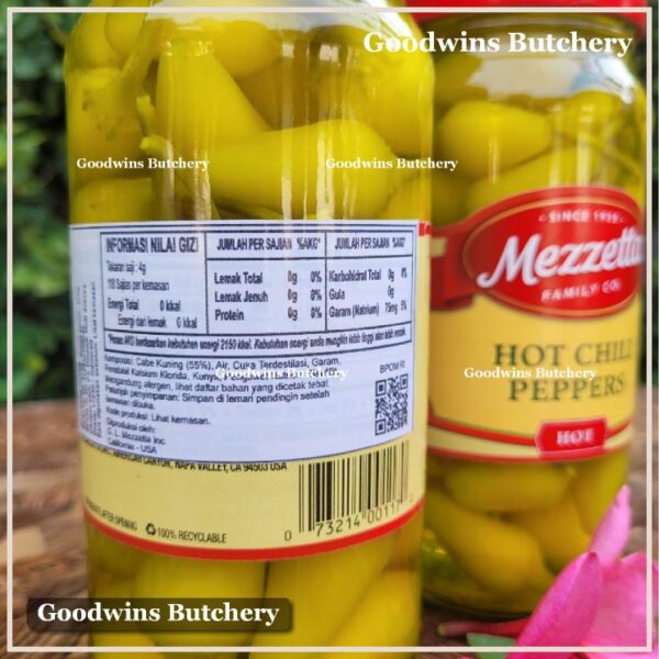 Mezzetta HOT CHILI PEPPERS pickle asinan acar cabe pedas USA imported 16fl.oz 473g - Image 5