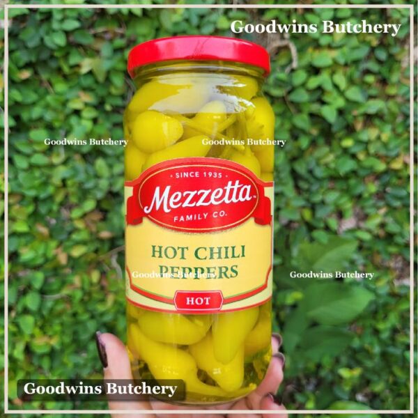 Mezzetta HOT CHILI PEPPERS pickle asinan acar cabe pedas USA imported 16fl.oz 473g
