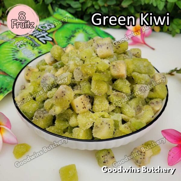 Frozen fruit IQF KIWIFRUIT GREEN DICED 8Fruitz | buah beku import 8 Fruitz KIWI FRUIT 500g