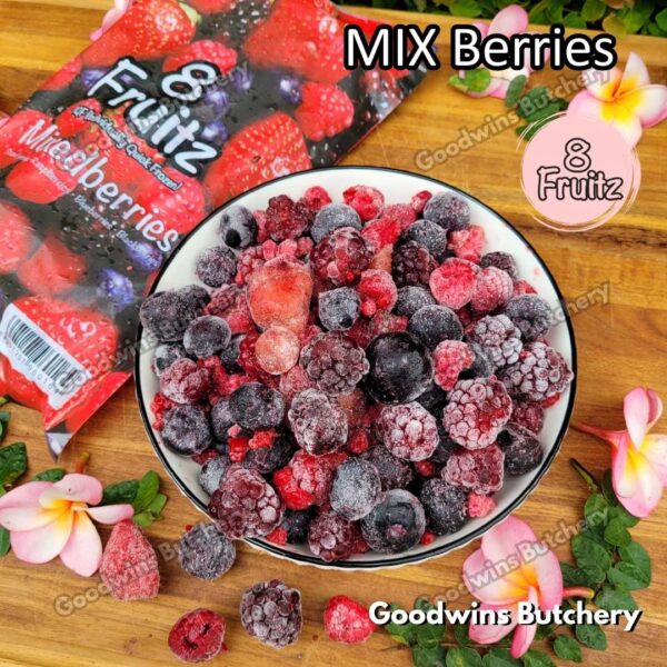 Frozen fruit IQF MIX 4 BERRIES 8Fruitz | Strawberry Blueberry Raspberry Blackberry | buah beku import 8 Fruitz 500g - Image 10