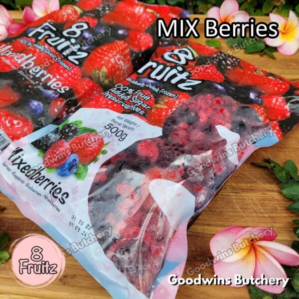 Frozen fruit IQF MIX 4 BERRIES 8Fruitz | Strawberry Blueberry Raspberry Blackberry | buah beku import 8 Fruitz 500g - Image 8