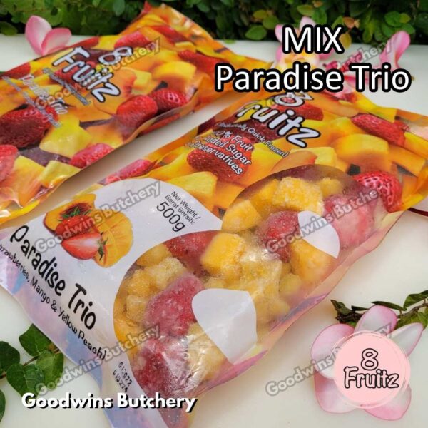 Frozen fruit IQF MIX PARADISE TRIO Strawberry Mango Peach 8Fruitz | buah beku import 8 Fruitz 500g - Image 8