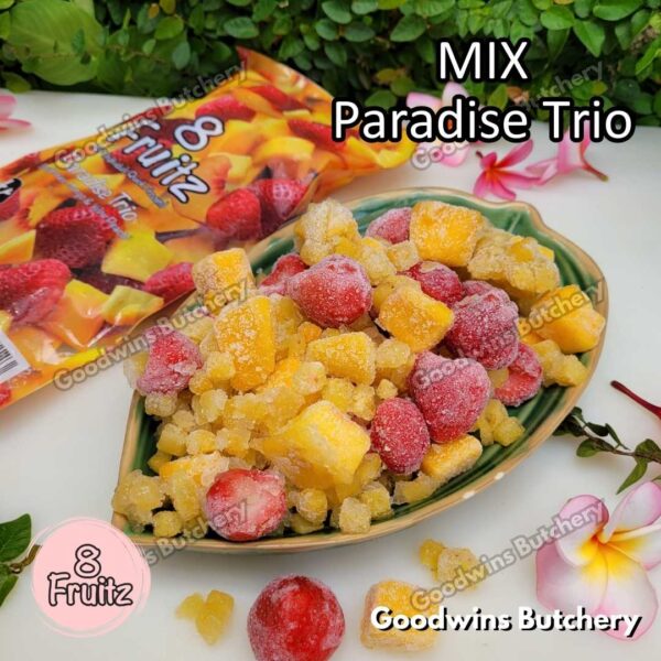 Frozen fruit IQF MIX PARADISE TRIO Strawberry Mango Peach 8Fruitz | buah beku import 8 Fruitz 500g - Image 6