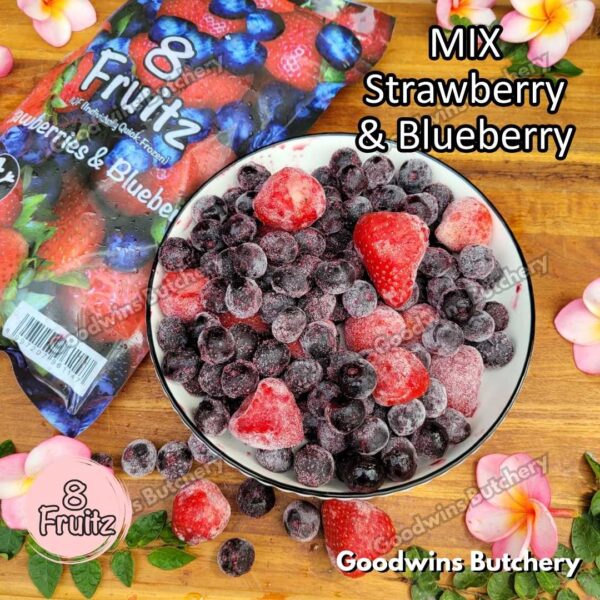 Frozen fruit IQF MIX 2 BERRIES STRAWBERRY & BLUEBERRY 8Fruitz | buah beku import 8 Fruitz 500g - Image 10