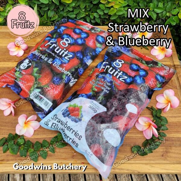 Frozen fruit IQF MIX 2 BERRIES STRAWBERRY & BLUEBERRY 8Fruitz | buah beku import 8 Fruitz 500g - Image 8