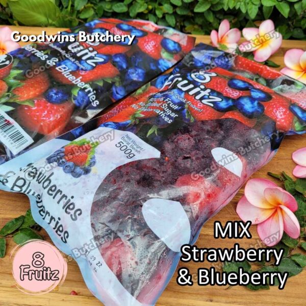 Frozen fruit IQF MIX 2 BERRIES STRAWBERRY & BLUEBERRY 8Fruitz | buah beku import 8 Fruitz 500g - Image 7