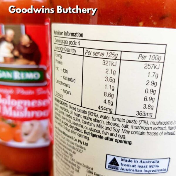 Sanremo BOLOGNESE MUSHROOM TOMATO SAUCE spaghetti bolognaise saus pasta Australia San Remo 500g - Image 6