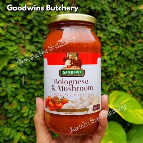 Sanremo BOLOGNESE MUSHROOM TOMATO SAUCE spaghetti bolognaise saus pasta Australia San Remo 500g - Image 2