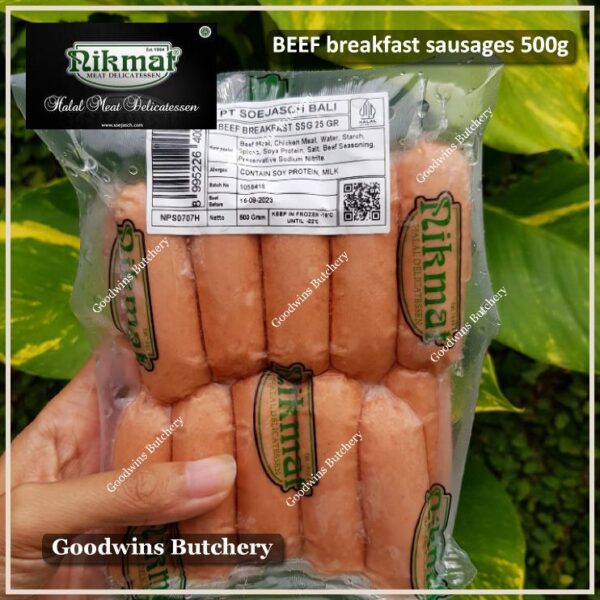 Sosis hotdog Nikmat BEEF AUSSIE BARBEQUE BBQ Soejasch Bali sausage frozen 6" 15cm 320g 4pcs - Image 7