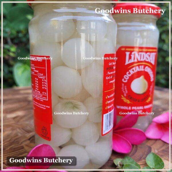 Acar bawang COCKTAIL ONION PICKLES whole pearl peeled crisp & zesty LINDSAY Spain 7.3oz 208g - Image 8
