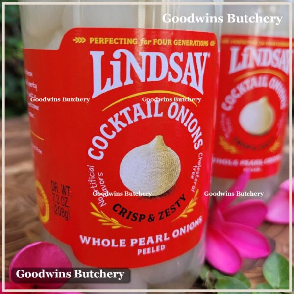 Acar bawang COCKTAIL ONION PICKLES whole pearl peeled crisp & zesty LINDSAY Spain 7.3oz 208g - Image 6