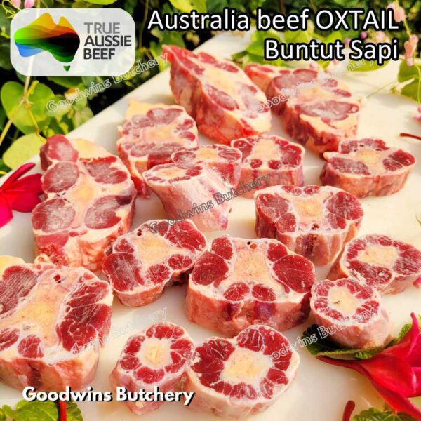Beef OXTAIL buntut sapi import Australia frozen whole base to tip 1-1.5 kg/pc