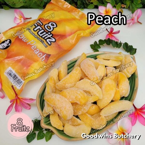 Frozen fruit IQF PEACH YELLOW WEDGES 8Fruitz | buah beku import 8 Fruitz 500g - Image 11