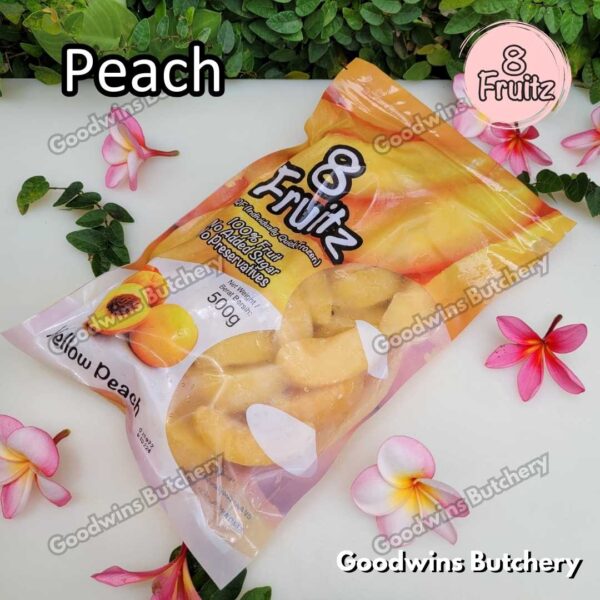 Frozen fruit IQF PEACH YELLOW WEDGES 8Fruitz | buah beku import 8 Fruitz 500g - Image 6