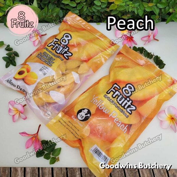 Frozen fruit IQF PEACH YELLOW WEDGES 8Fruitz | buah beku import 8 Fruitz 500g - Image 10