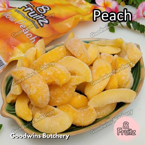 Frozen fruit IQF PEACH YELLOW WEDGES 8Fruitz | buah beku import 8 Fruitz 500g - Image 9