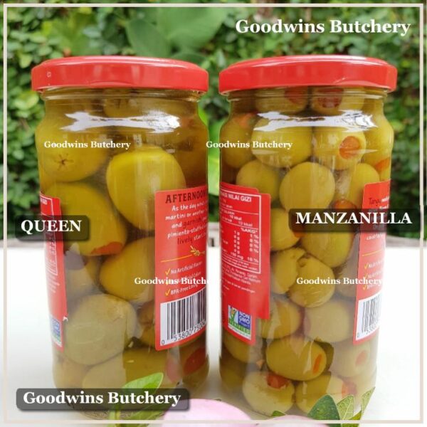 Zaitun green olive MANZANILLA stuffed with Pimiento Tart & Zesty LINDSAY Spain Spanyol 7oz 198g (medium size) - Image 9
