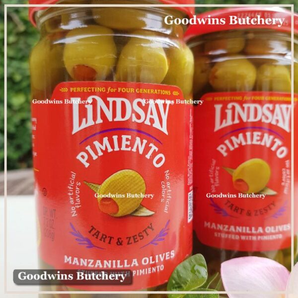 Zaitun green olive MANZANILLA stuffed with Pimiento Tart & Zesty LINDSAY Spain Spanyol 7oz 198g (medium size) - Image 6